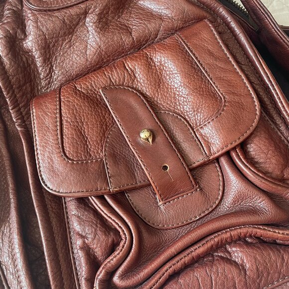 Bulga Brown Leather Large Tote - Picture 3 of 7